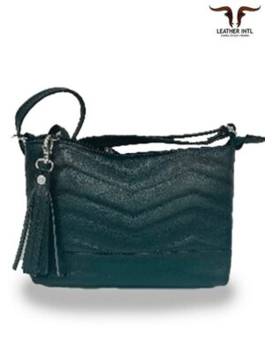 Bolso manos libres con costuras en el bolso en cuero confección en diferentes colores para damaa)