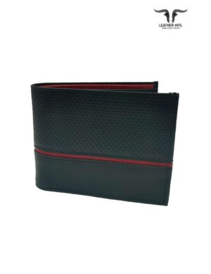 Billeteras alta gama elegante en cuero 100% color negro linea central