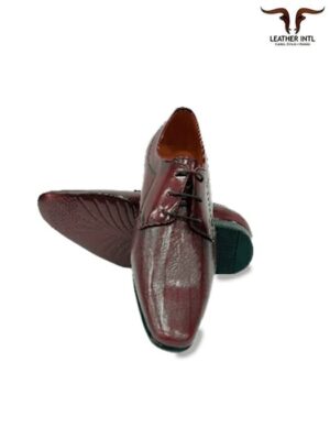 Zapatos de caballero en cuero rivera finos color Vinotinto