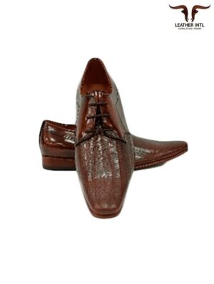 Zapatos de caballero en cuero finos color café